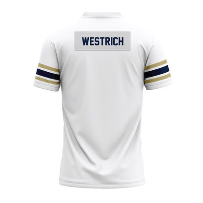 Akron - NCAA Football : Jordan Westrich - White Premium Football Jersey-1