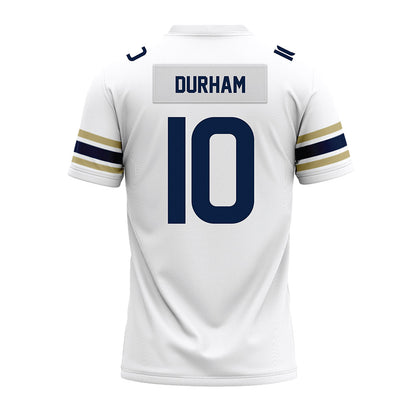 Akron - NCAA Football : Cyrus Durham - White Premium Football Jersey-1