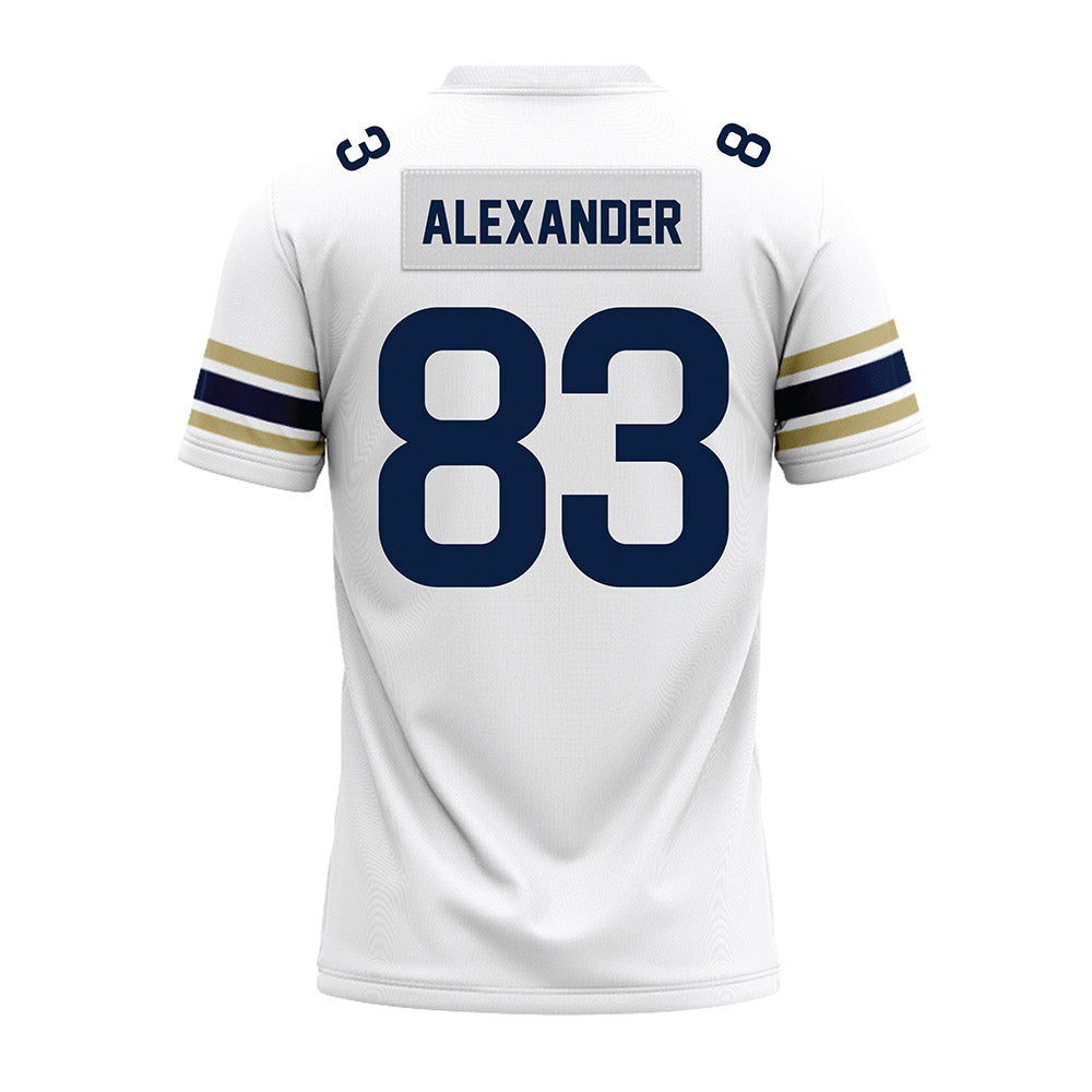 Akron - NCAA Football : Elijah Alexander - White Premium Football Jersey-1