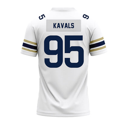 Akron - NCAA Football : Vann Kavals - White Premium Football Jersey-1