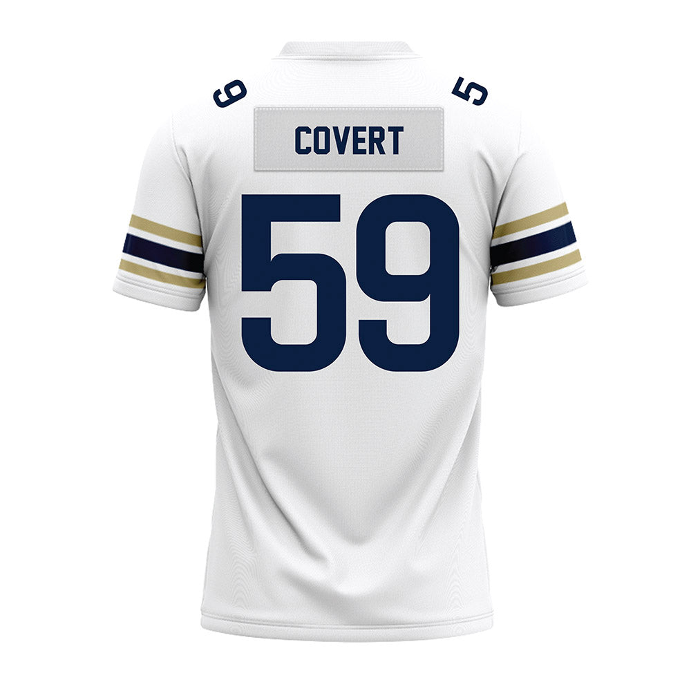 Akron - NCAA Football : Nathan Covert - White Premium Football Jersey-1