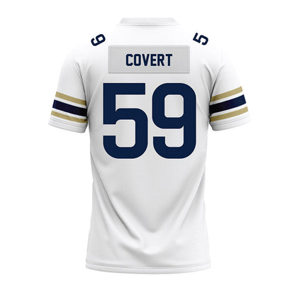 Akron - NCAA Football : Nathan Covert - White Premium Football Jersey-1