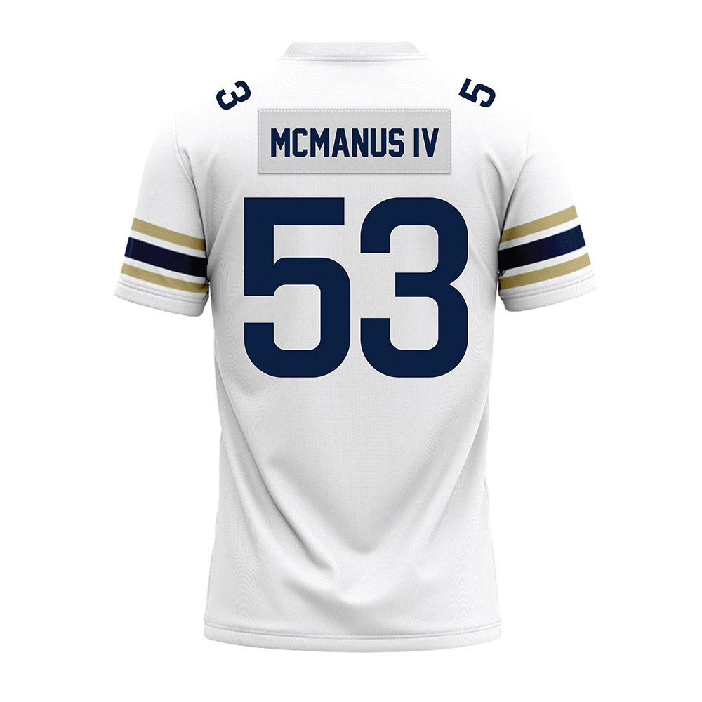 Akron - NCAA Football : Kenneth McManus IV - White Premium Football Jersey-1
