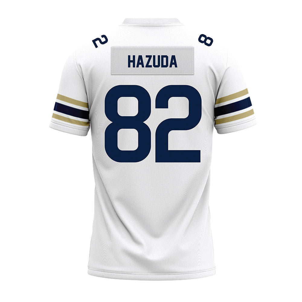 Akron - NCAA Football : Troy Hazuda - White Premium Football Jersey-1