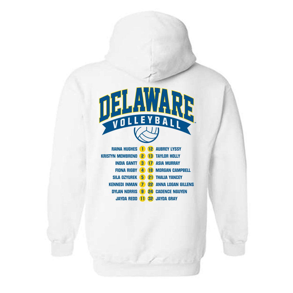 Delaware - NCAA Women's Volleyball : Roster Shirt Hooded Sweatshirt-1