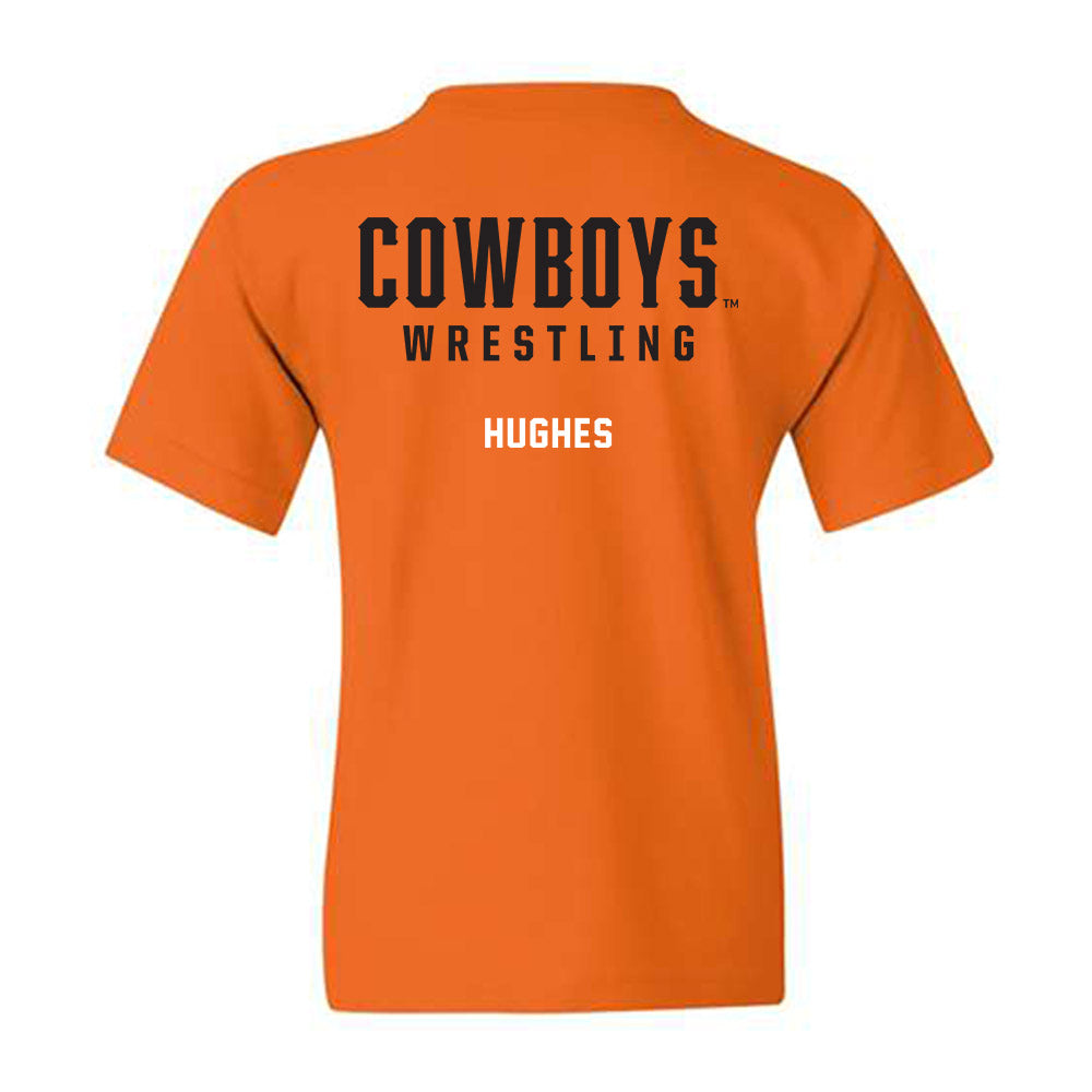 Oklahoma State - NCAA Wrestling : Cael Hughes - Classic Shersey Youth T-Shirt-1