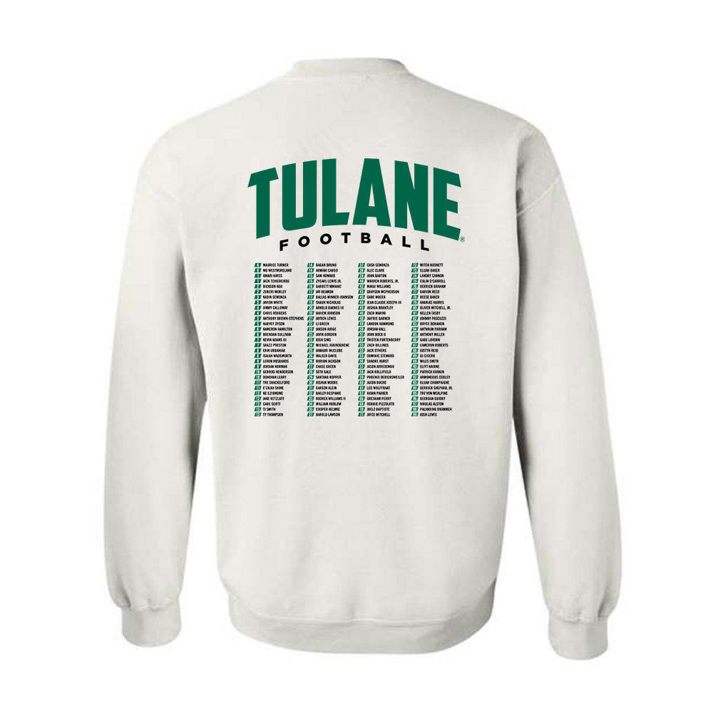 Tulane - NCAA Football : - Roster Crewneck Sweatshirt-1