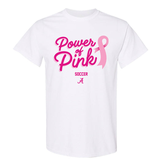 Alabama - NCAA Women's Soccer : Power of Pink White T-Shirt-0