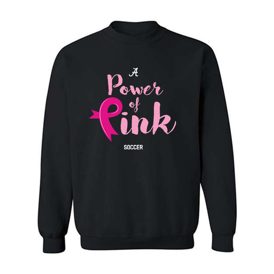Alabama - NCAA Women's Soccer : Power of Pink Black Crewneck Sweatshirt-0