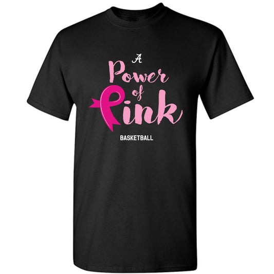 Alabama - NCAA Women's Basketball : Power of Pink Black T-Shirt-0