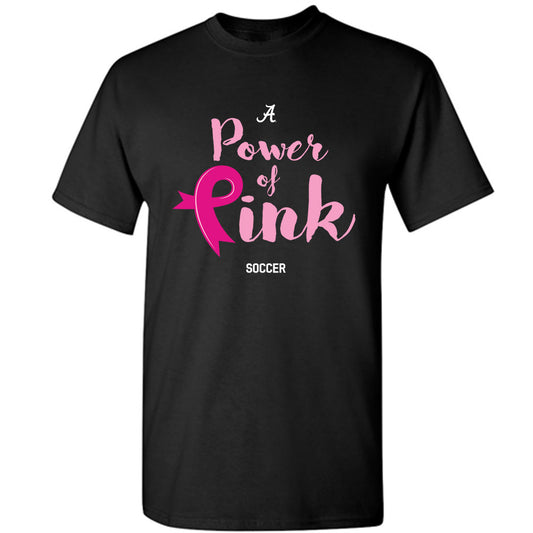 Alabama - NCAA Women's Soccer : Power of Pink Black T-Shirt-0