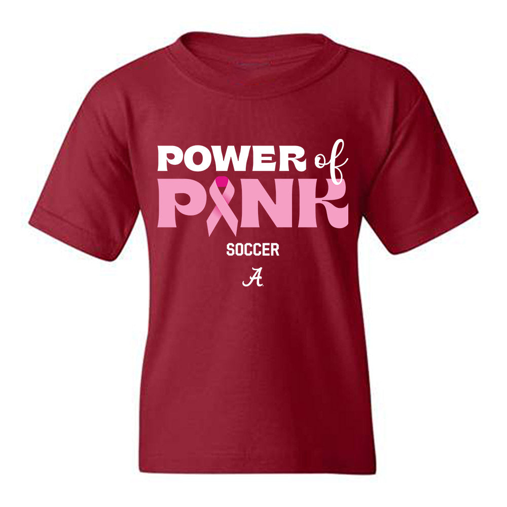 Alabama - NCAA Women's Soccer : Soph Martelli - Power of Pink Crimson Youth T-Shirt-0