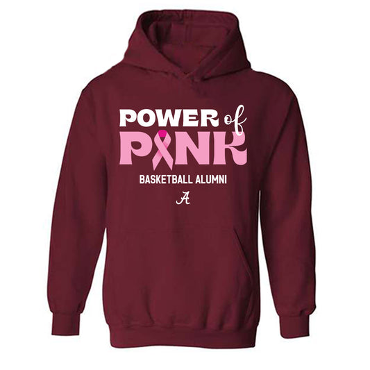 Alabama - Men's Basketball Alumni : Lucky Williams - Power of Pink Crimson Hooded Sweatshirt-0