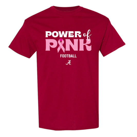 Alabama - NCAA Football : Mack Sutter - Power of Pink Crimson T-Shirt-0