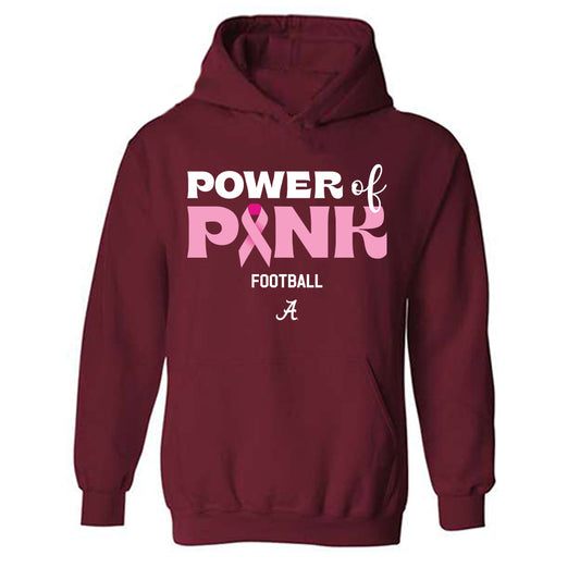 Alabama - NCAA Football : Mack Sutter - Power of Pink Crimson Hooded Sweatshirt-0