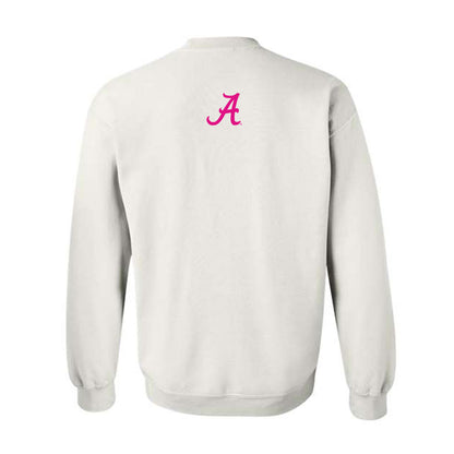Alabama - NCAA Women's Soccer : Power of Pink Alternate White Crewneck Sweatshirt-1
