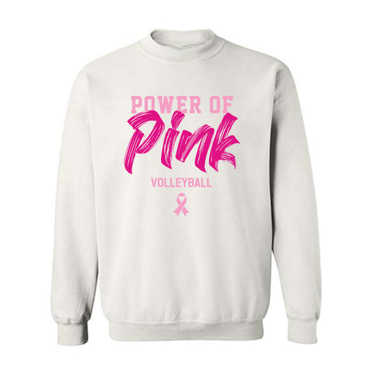 Alabama - NCAA Women's Volleyball : Power of Pink Alternate White Crewneck Sweatshirt-0