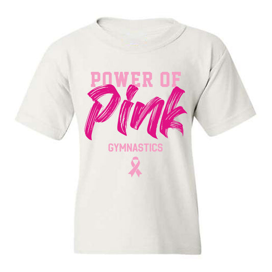 Alabama - NCAA Women's Gymnastics : Power of Pink Alternate White Youth T-Shirt-0