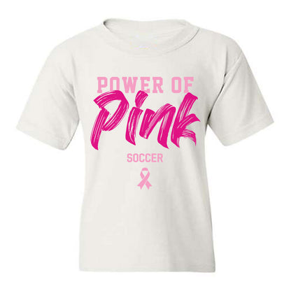 Alabama - NCAA Women's Soccer : Power of Pink Alternate White Youth T-Shirt-0