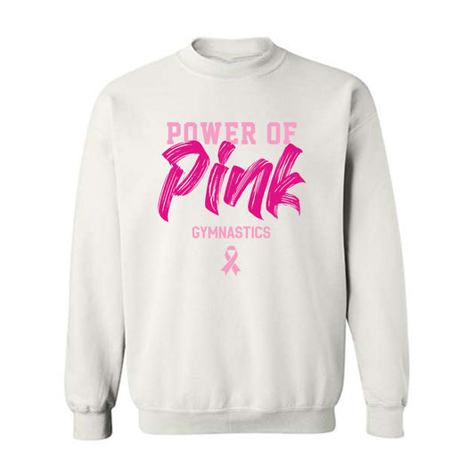 Alabama - NCAA Women's Gymnastics : Power of Pink Alternate White Crewneck Sweatshirt-0