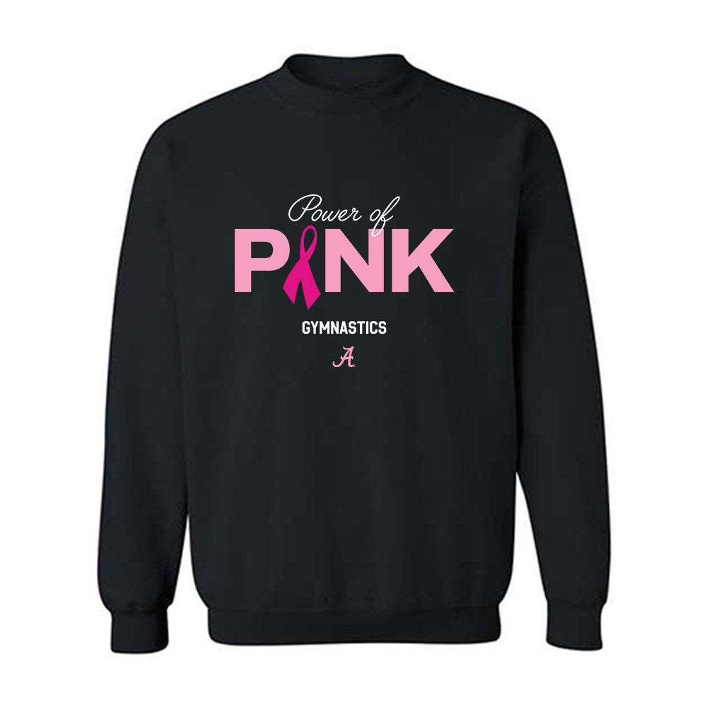 Alabama - NCAA Women's Gymnastics : Power of Pink Alternate Black Crewneck Sweatshirt-0