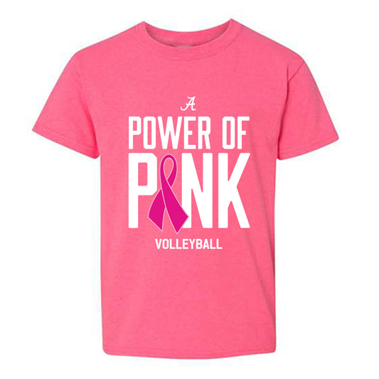 Alabama - NCAA Women's Volleyball : Power of Pink Alternate Youth T-Shirt-0