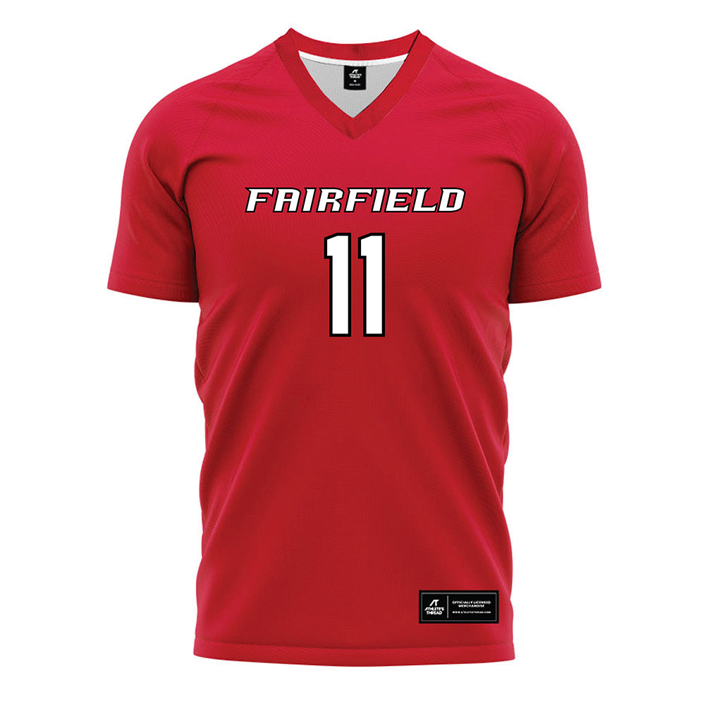 Fairfield - NCAA Women's Soccer : Ashley McMahon - Red Soccer Jersey-0