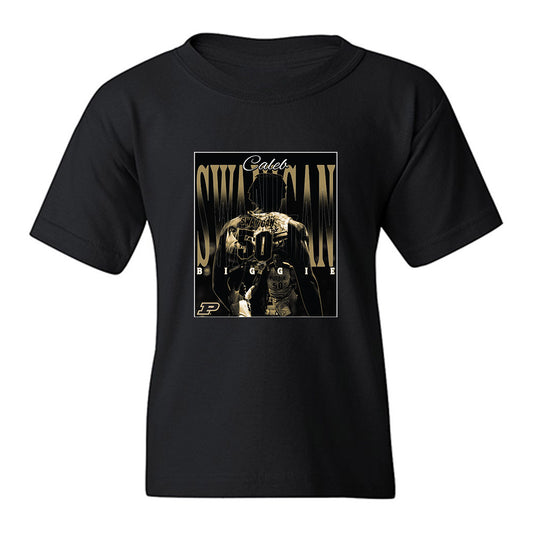 Purdue - NCAA Men's Basketball Legends : Caleb Swanigan - Collage Youth T-Shirt-0