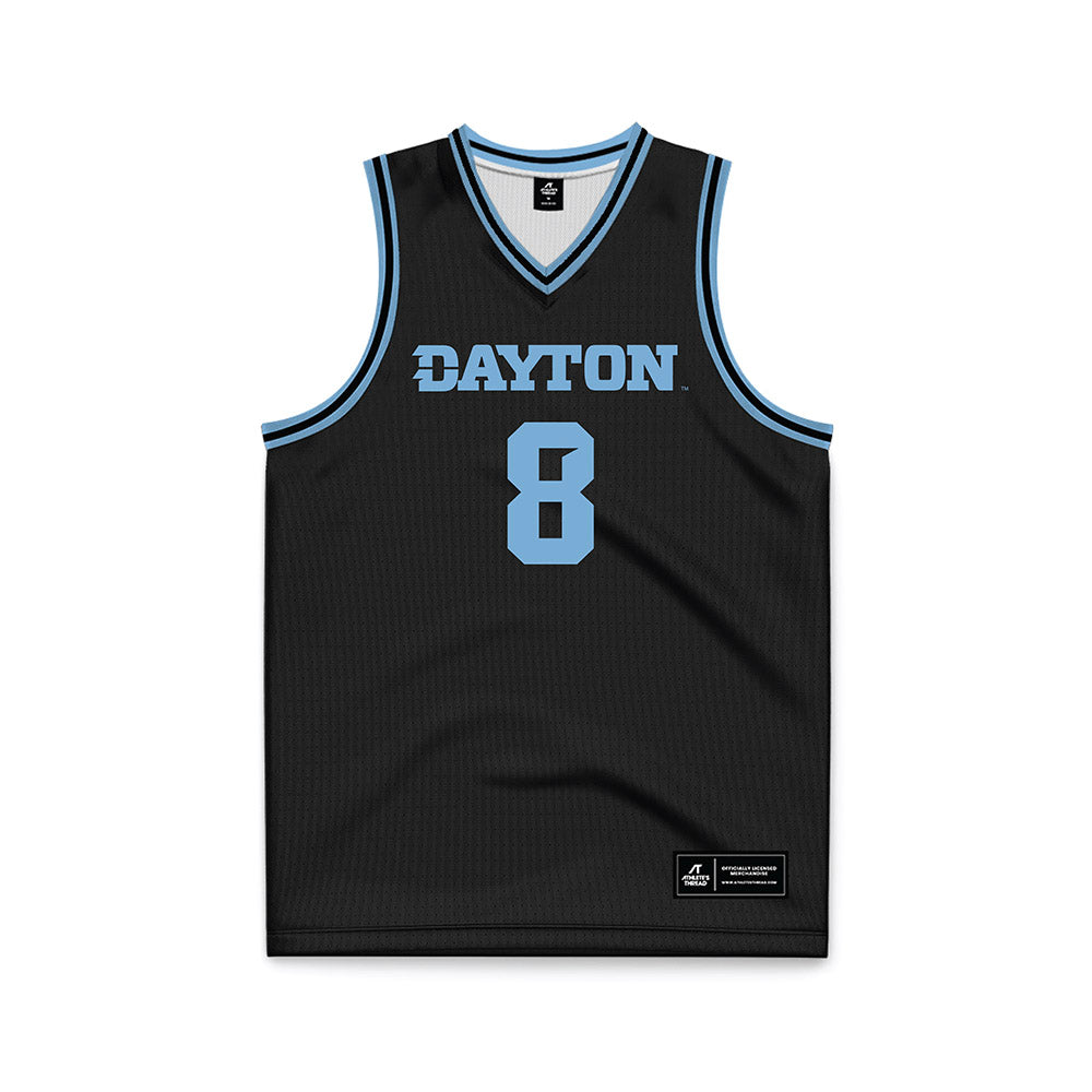 Dayton - NCAA Men's Basketball : Jaron McKie - Black Basketball Jersey-0