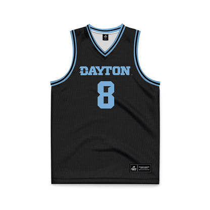 Dayton - NCAA Men's Basketball : Jaron McKie - Black Basketball Jersey-0