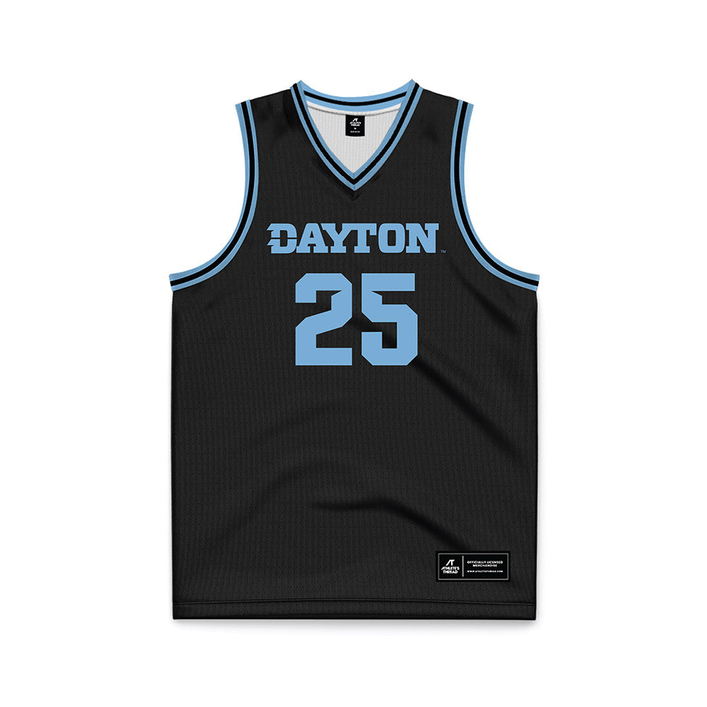 Dayton - NCAA Men's Basketball : Will Maxwell - Black Basketball Jersey-0