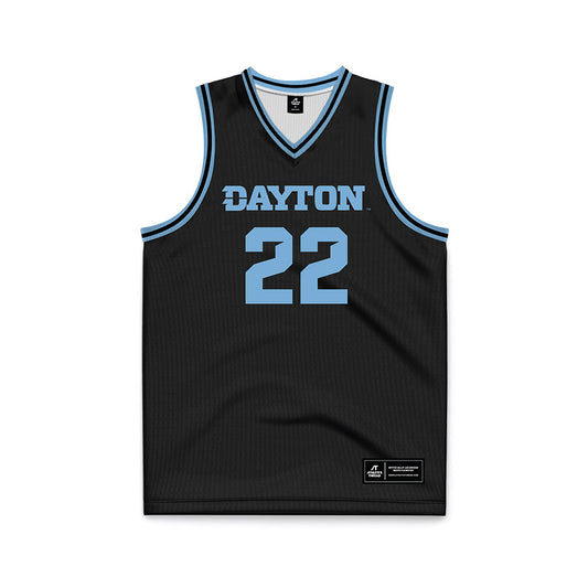 Dayton - NCAA Men's Basketball : Damon Friery - Black Basketball Jersey-0