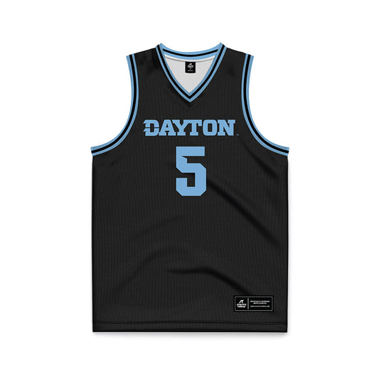 Dayton - NCAA Men's Basketball : Adam Njie Jr. - Black Basketball Jersey-0