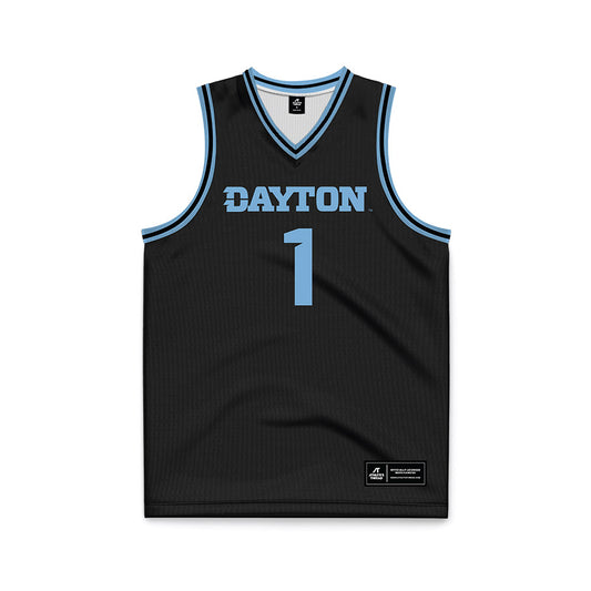 Dayton - NCAA Men's Basketball : Malcolm Thomas - Black Basketball Jersey-0