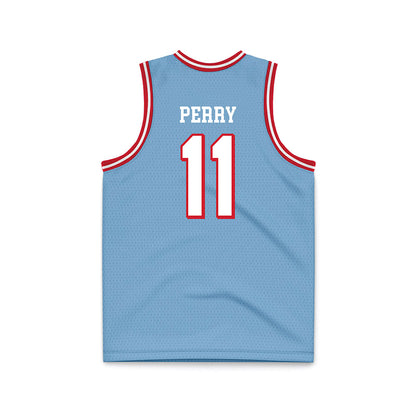 Dayton - NCAA Men's Basketball : Travis Perry - Chapel Blue Basketball Jersey-1