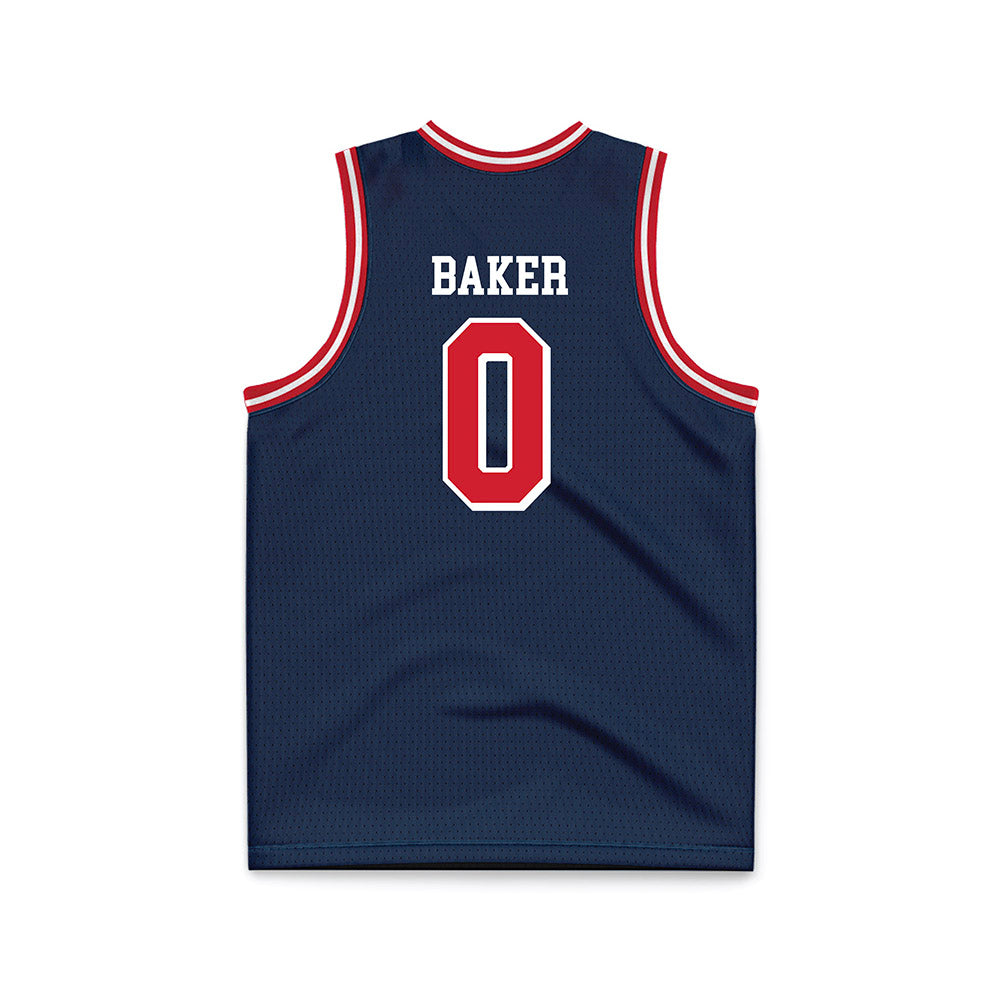 Dayton - NCAA Men's Basketball : Tyrone Baker - Blue Basketball Jersey-1