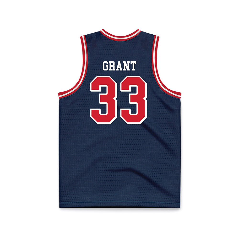 Dayton - NCAA Men's Basketball : Makai Grant - Blue Basketball Jersey-1