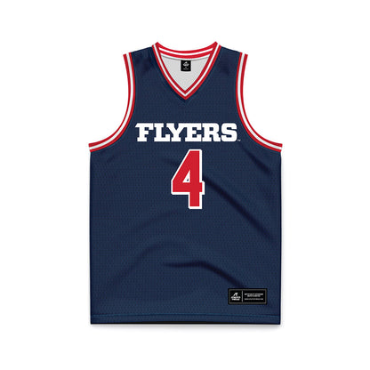 Dayton - NCAA Men's Basketball : Jordan Derkack - Blue Basketball Jersey-0
