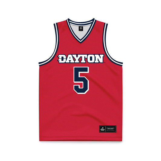 Dayton - NCAA Men's Basketball : Adam Njie Jr. - Red Basketball Jersey-0