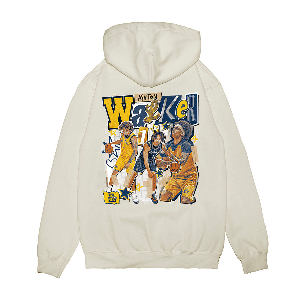 La Salle - NCAA Men's Basketball : Ashton Walker - Collage Premium Hooded Sweatshirt-1