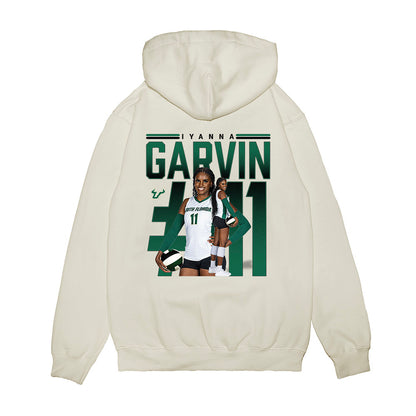USF - NCAA Women's Volleyball : Iyanna Garvin - Collage Premium Hooded Sweatshirt-1