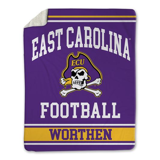 East Carolina - NCAA Football : Dylon Worthen - Blanket-0