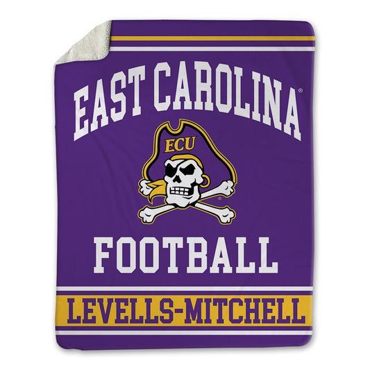 East Carolina - NCAA Football : Ashton Levells-Mitchell - Blanket-0