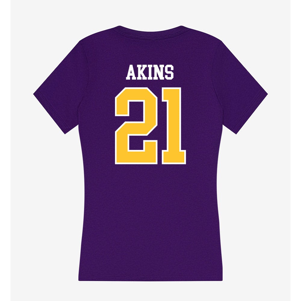 East Carolina - NCAA Football : Jonathan Akins - Classic Shersey Women's V-Neck T-Shirt-1