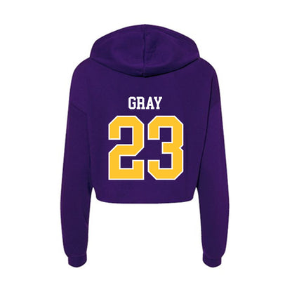East Carolina - NCAA Football : Ashton Gray - Classic Shersey Women's Crop Fleece Hoodie-1