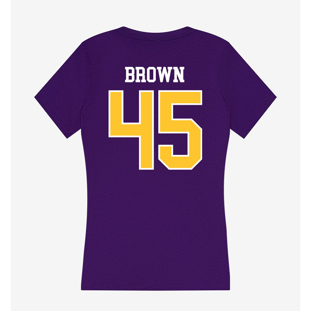 East Carolina - NCAA Football : Mason Brown - Classic Shersey Women's V-Neck T-Shirt-1