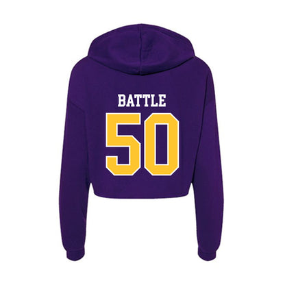 East Carolina - NCAA Football : Josh Battle - Classic Shersey Women's Crop Fleece Hoodie-1