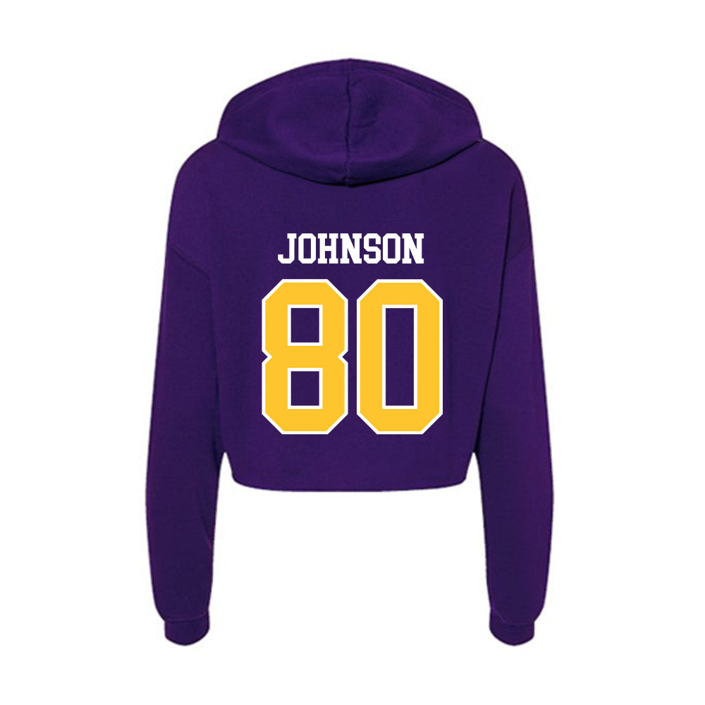 East Carolina - NCAA Football : Ty Johnson - Classic Shersey Women's Crop Fleece Hoodie-1
