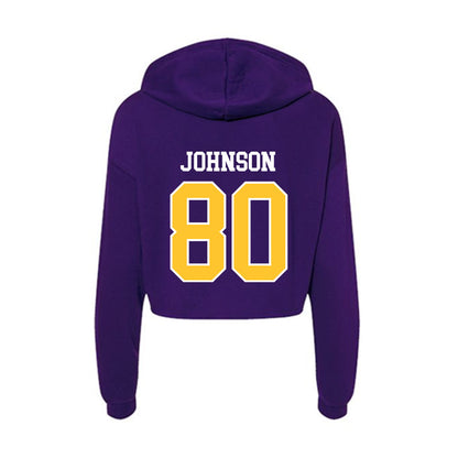 East Carolina - NCAA Football : Ty Johnson - Classic Shersey Women's Crop Fleece Hoodie-1
