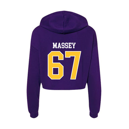 East Carolina - NCAA Football : Xavier Massey - Classic Shersey Women's Crop Fleece Hoodie-1